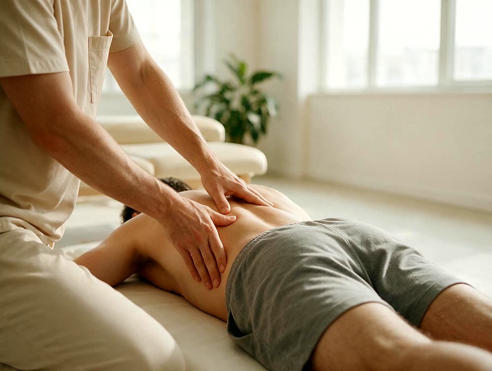 Terapia manual em atendimento pós-operatório